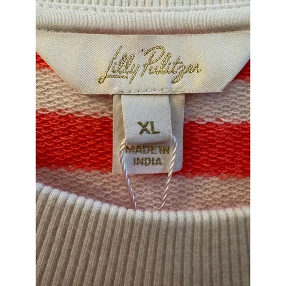 Lilly Pulitzer Cane Coral So Clawsome Lobster Sweatshirt Coastal Size XL NWT - Picture 5 of 12